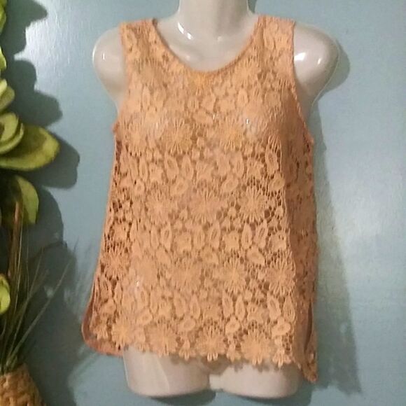 Zara crocheted lace tank  - Picture 1 of 9